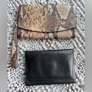 2 Nordstrom leather wallets; wristlet and trifold.  Like new. Beautiful